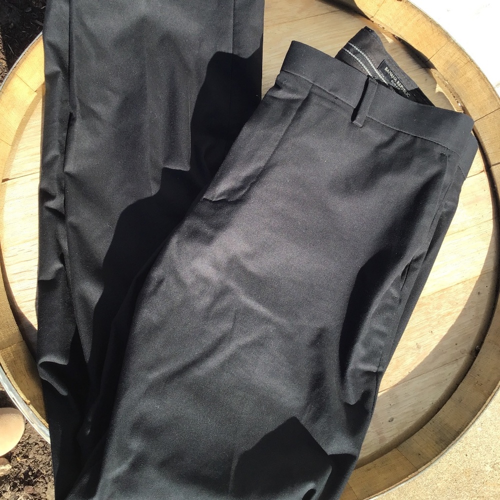 32 Banana Republic Men’s Black Dress Pants Tailored Fit Business Casual Chinos